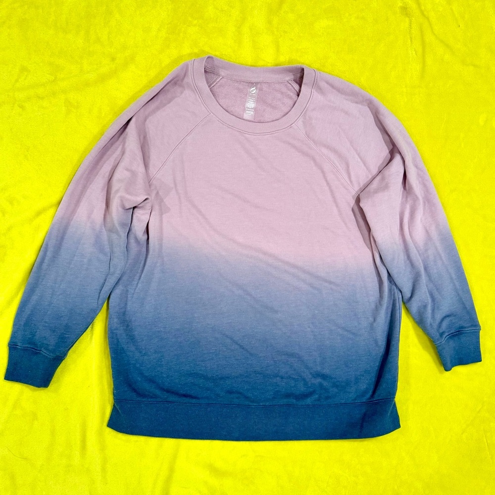 LOFT Lou & Grey Oversized Ombré Sweatshirt | Women’s Small | Pink & Blue